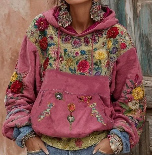 GRACE | SWEAT À CAPUCHE EN MAILLE BOHÈME