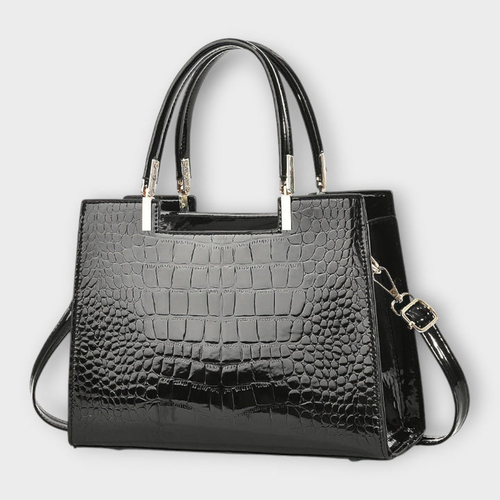 Jamie | Sac à main en cuir crocodile brillant