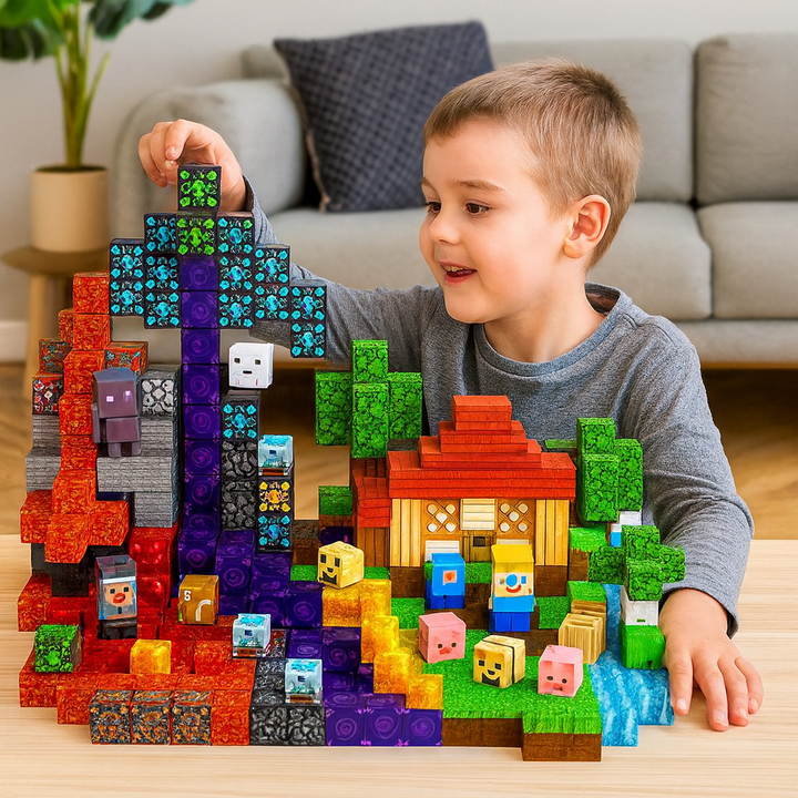 Jeu de Construction Magnétique – 200 Pièces