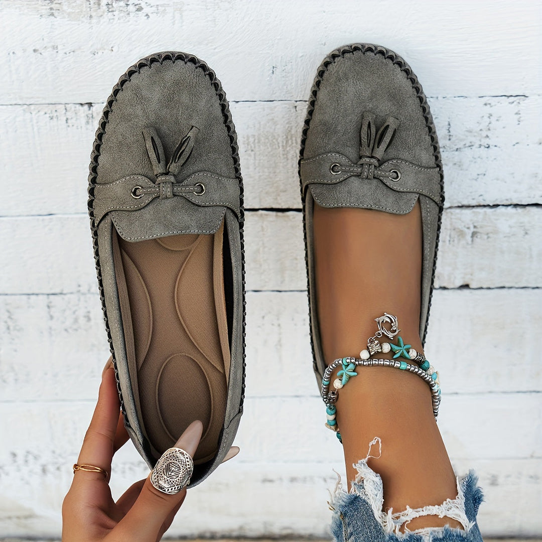 Nadine - Mocassins Classiques avec Détail de Frange