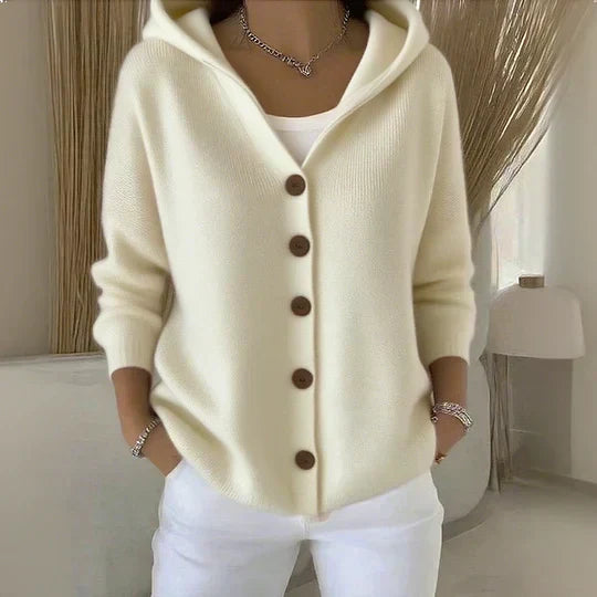 Élodie – Gilet à capuche en maille
