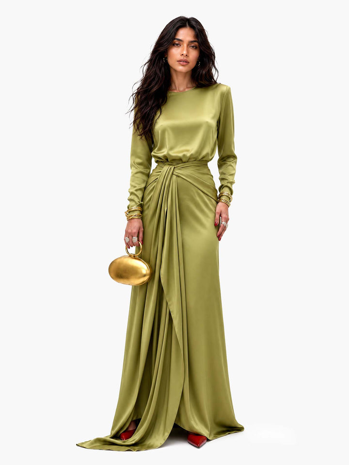 Amélie | Robe maxi drapée élégante