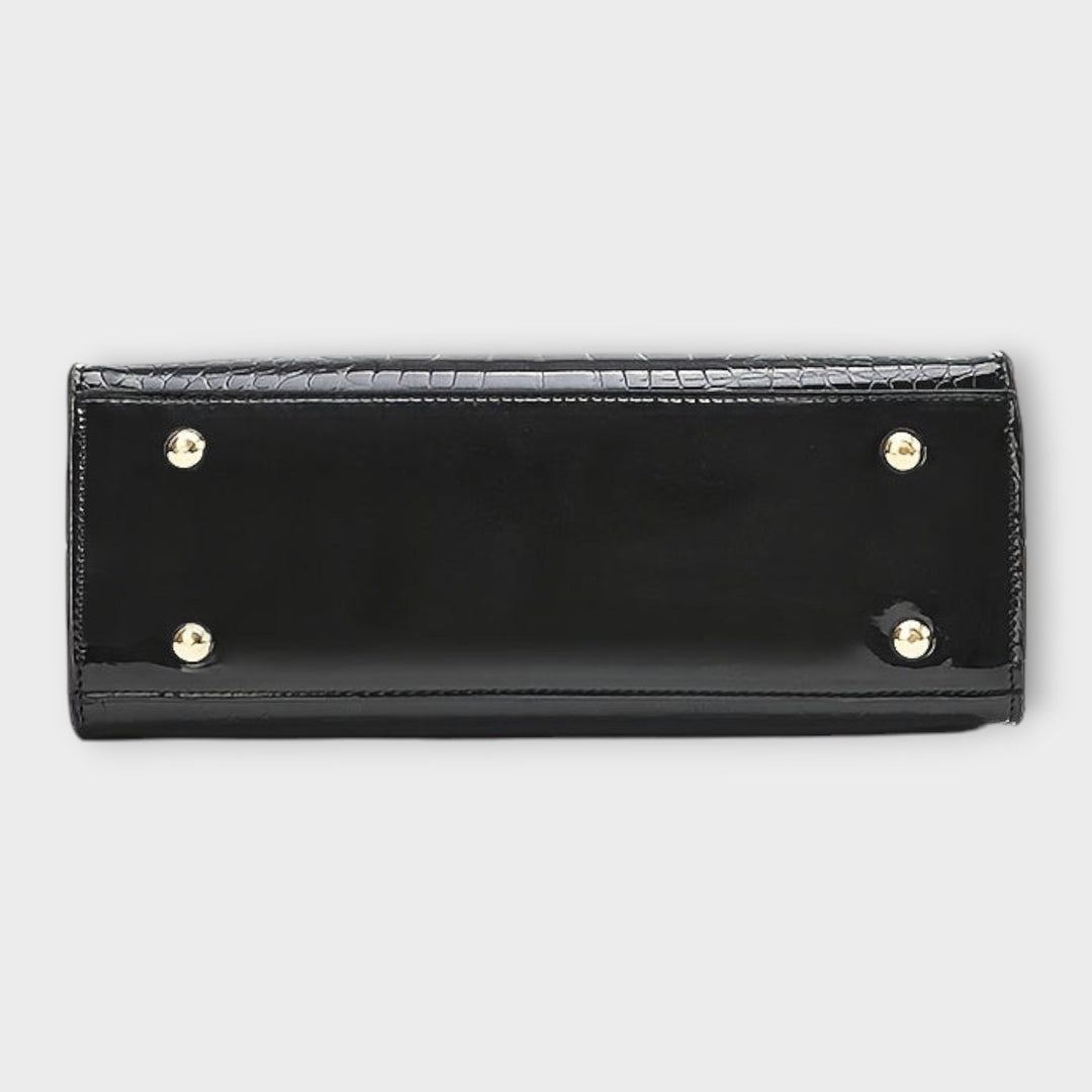 Jamie | Sac à main en cuir crocodile brillant