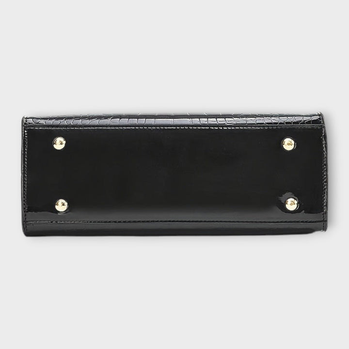 Jamie | Sac à main en cuir crocodile brillant