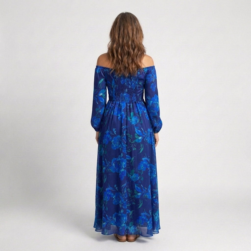 Aspen | Robe Maxi Florale Décolletée