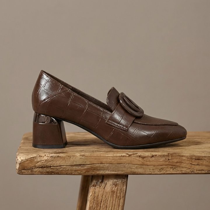 Talons Mocassins en Cuir Valora