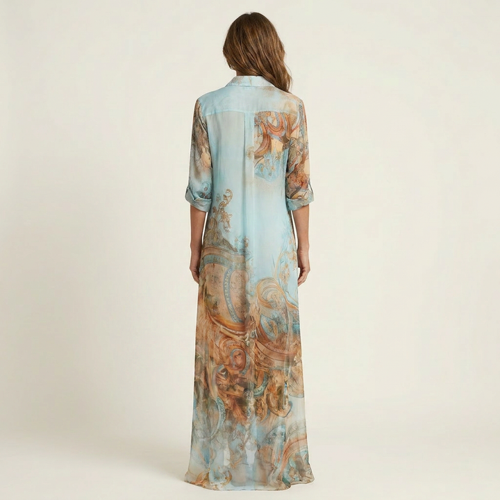 Lanie | Robe-chemise maxi élégante