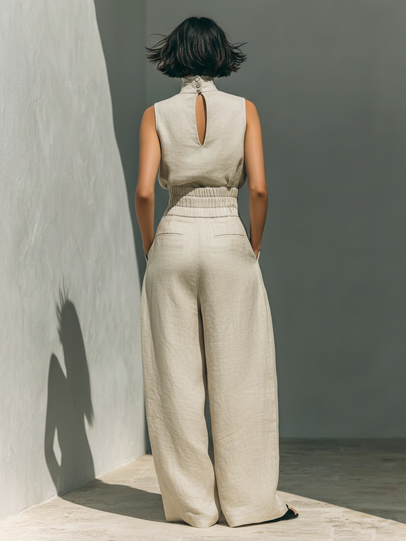 Ariana | Ensemble large en lin élégant