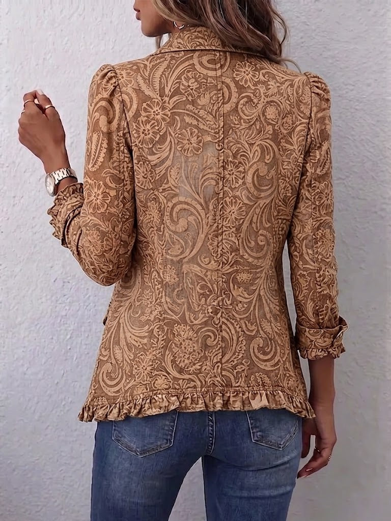 Concepción | Veste florale vintage à volants