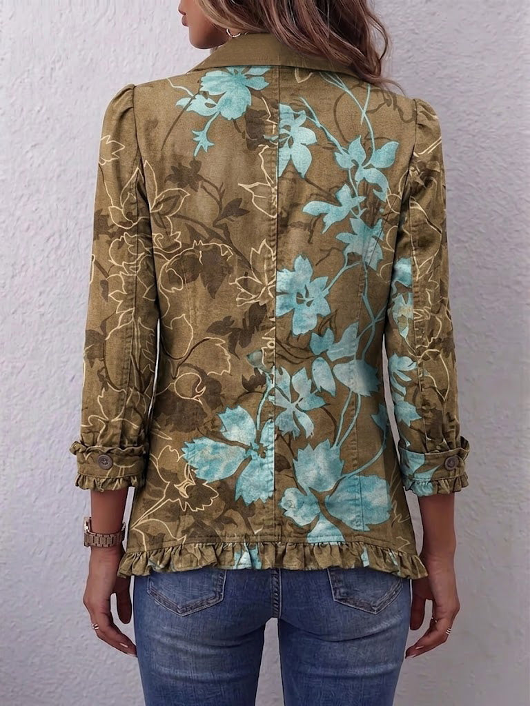 Salud | Veste florale dégradée à volants