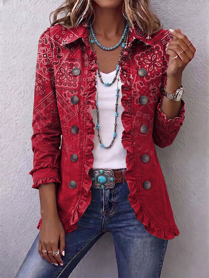 Clotilde | Veste dégradée à motif cachemire