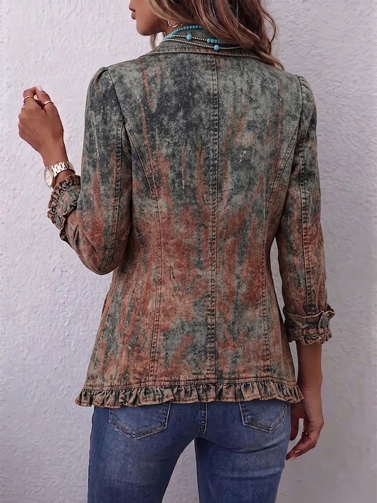Benita | Veste texturée dégradée à volants