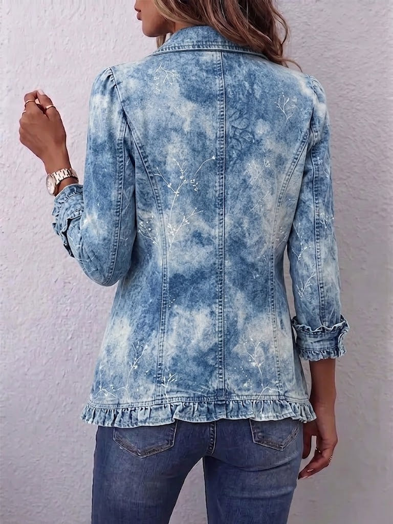 Genoveva | Veste botanique dégradée à volants