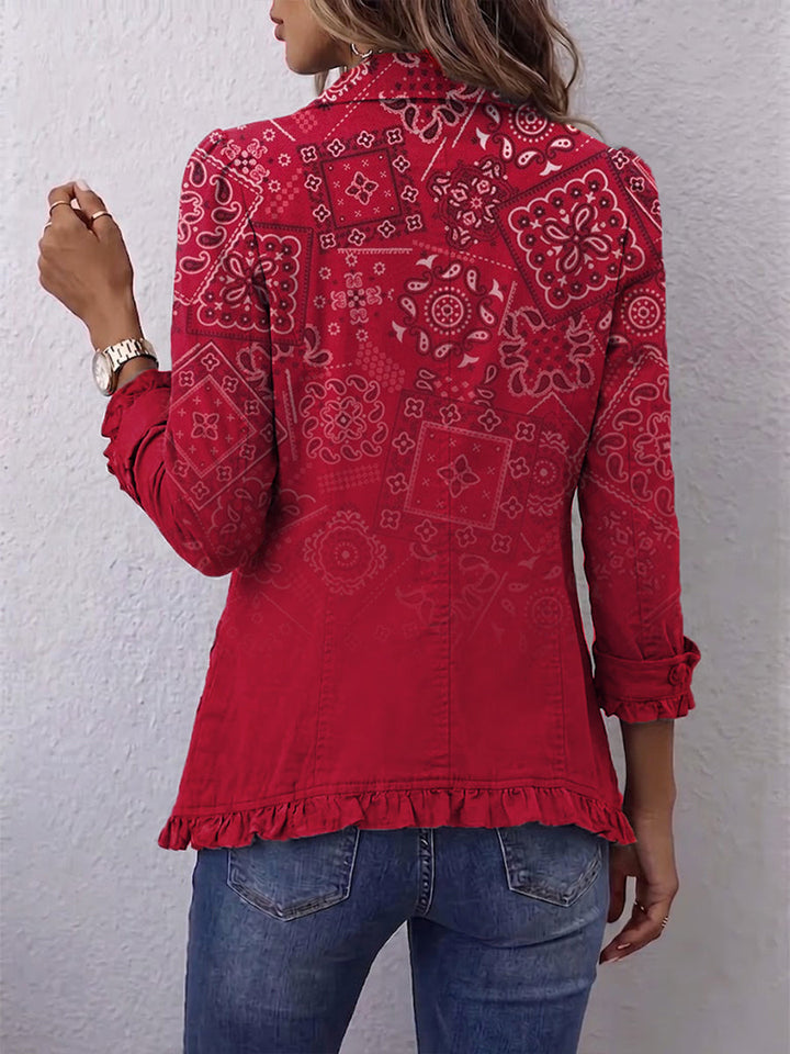 Clotilde | Veste dégradée à motif cachemire