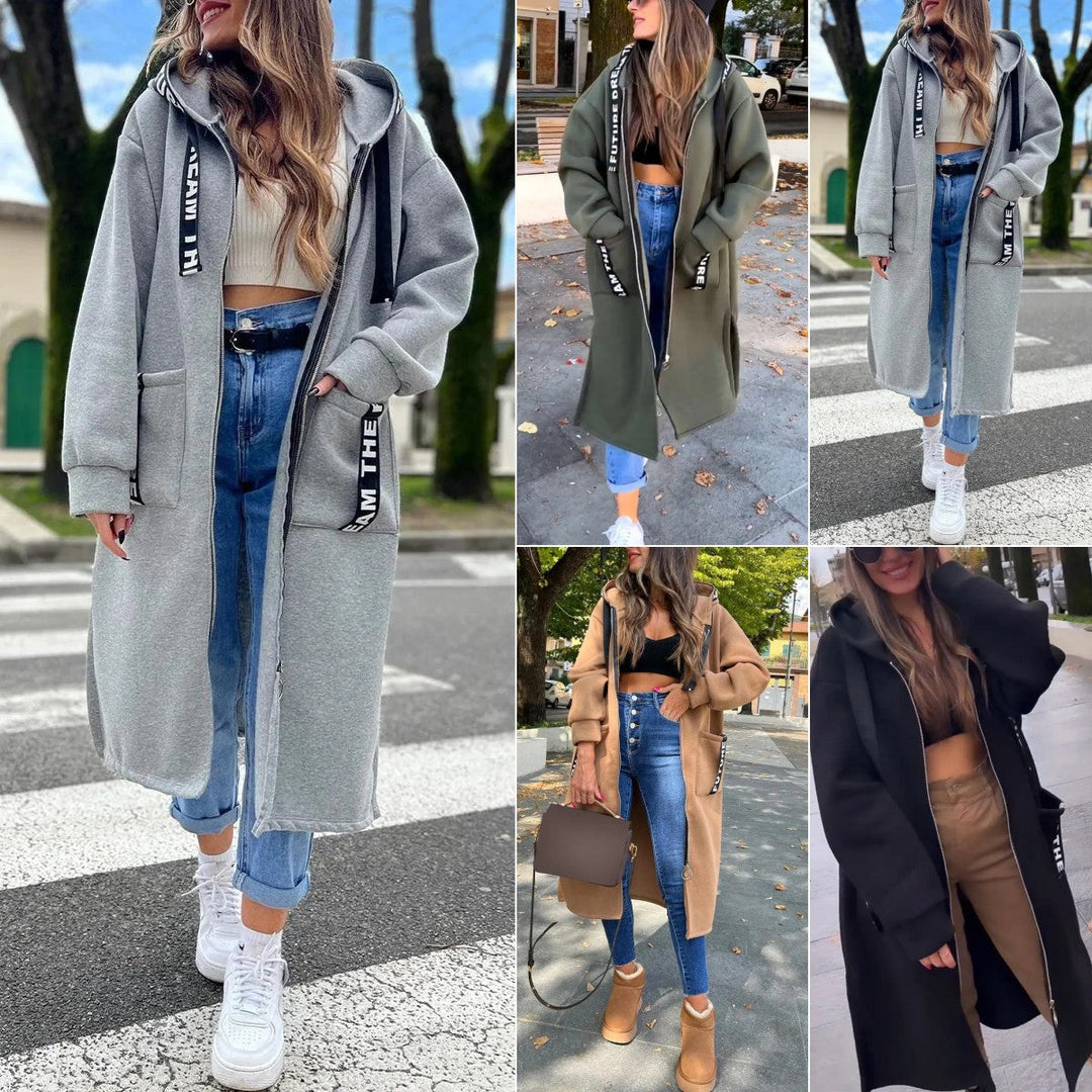 Louise™ | Gilet long à capuche