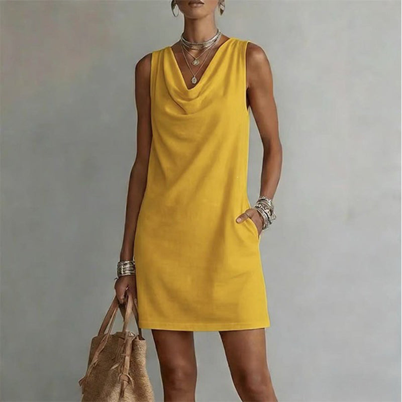Camille | Robe fluide à col bénitier