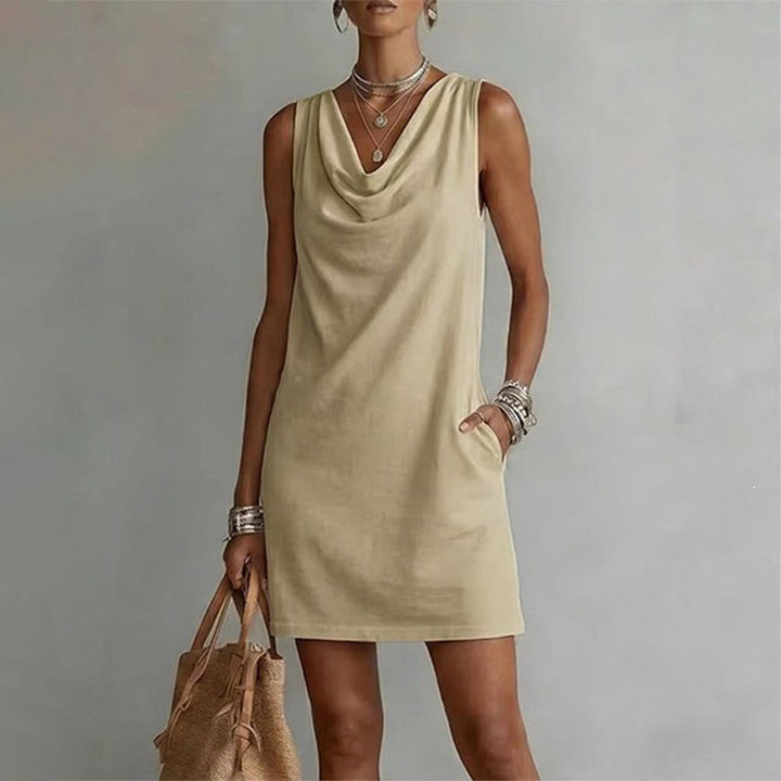 Camille | Robe fluide à col bénitier