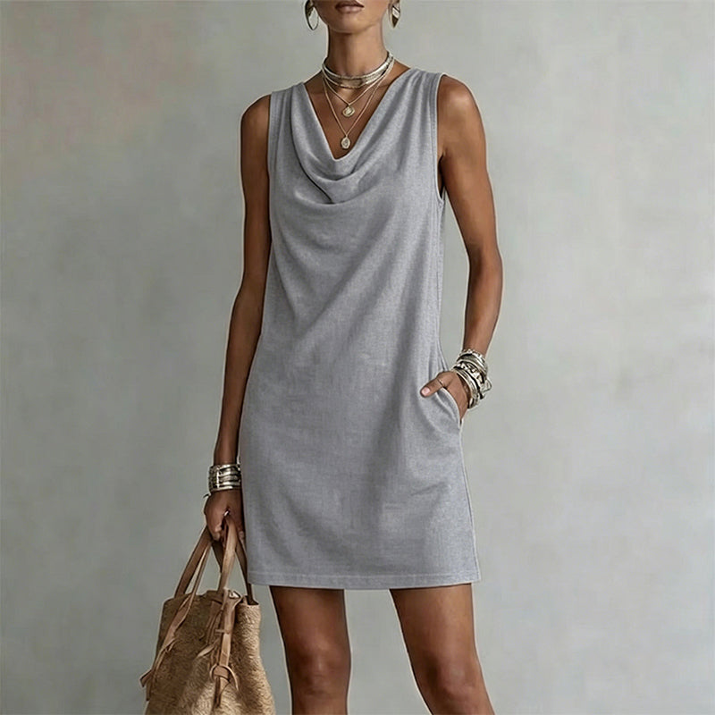 Camille | Robe fluide à col bénitier