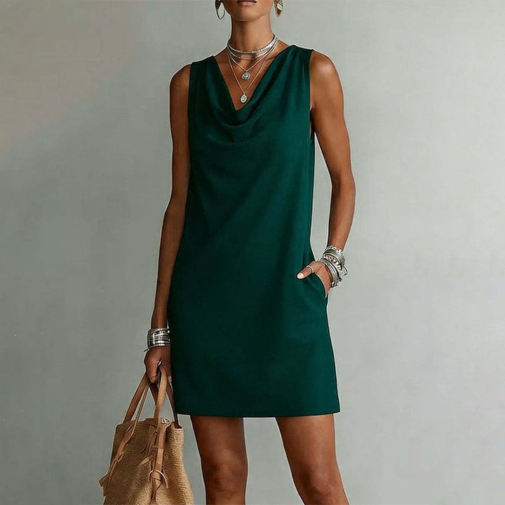 Camille | Robe fluide à col bénitier