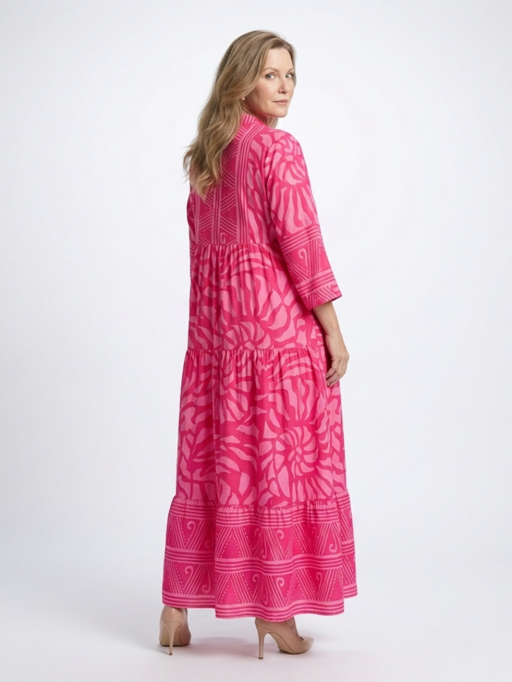Marielle | Robe Midi Boutonnée