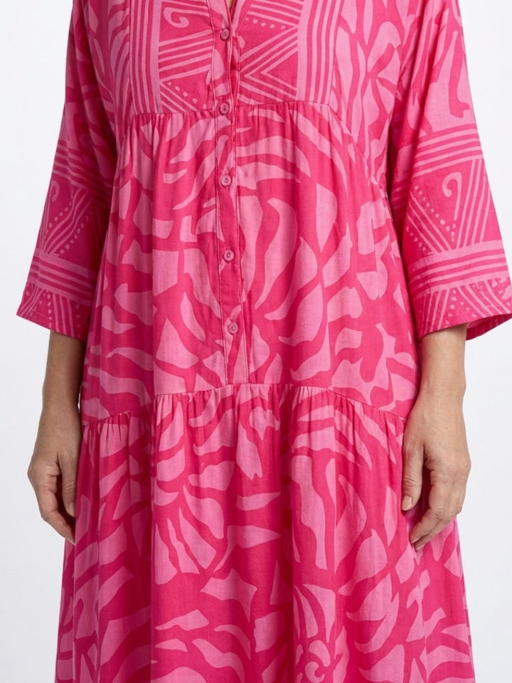 Marielle | Robe Midi Boutonnée