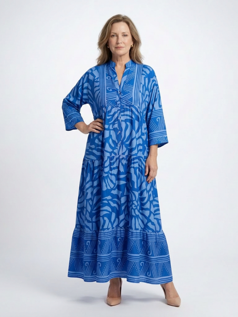 Marielle | Robe Midi Boutonnée