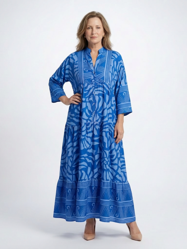 Marielle | Robe Midi Boutonnée
