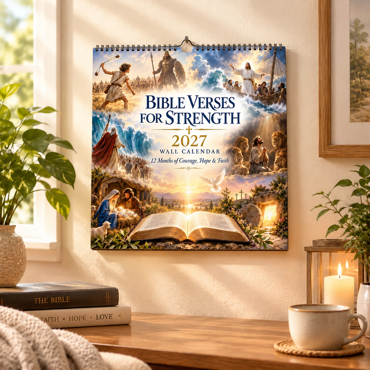 CALENDRIER MURAL 2027 – Versets Bibliques pour la Force