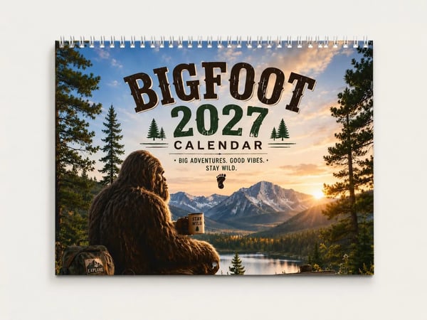 CALENDRIER MURAL 2027 – Bigfoot & Sasquatch