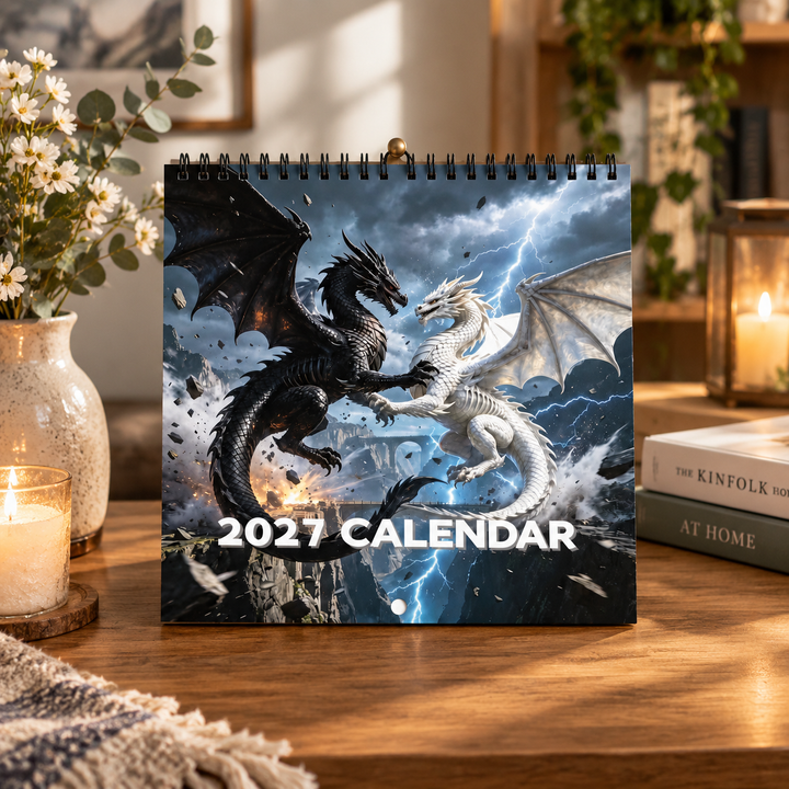 CALENDRIER MURAL 2027 – Dragons d’un Monde Supérieur