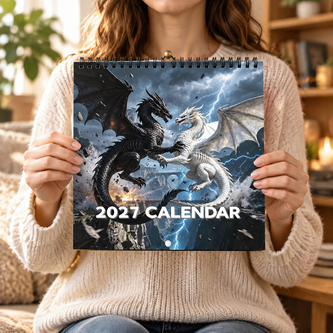CALENDRIER MURAL 2027 – Dragons d’un Monde Supérieur