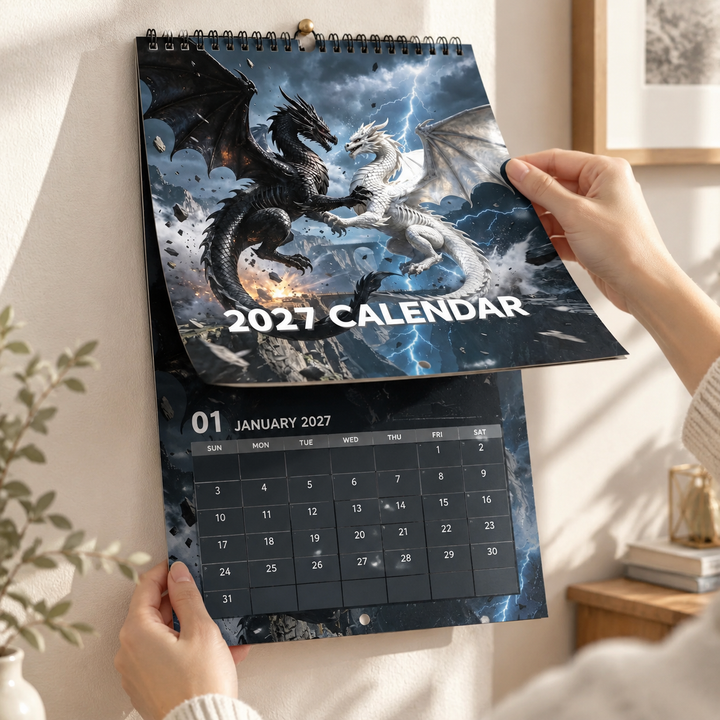 CALENDRIER MURAL 2027 – Dragons d’un Monde Supérieur