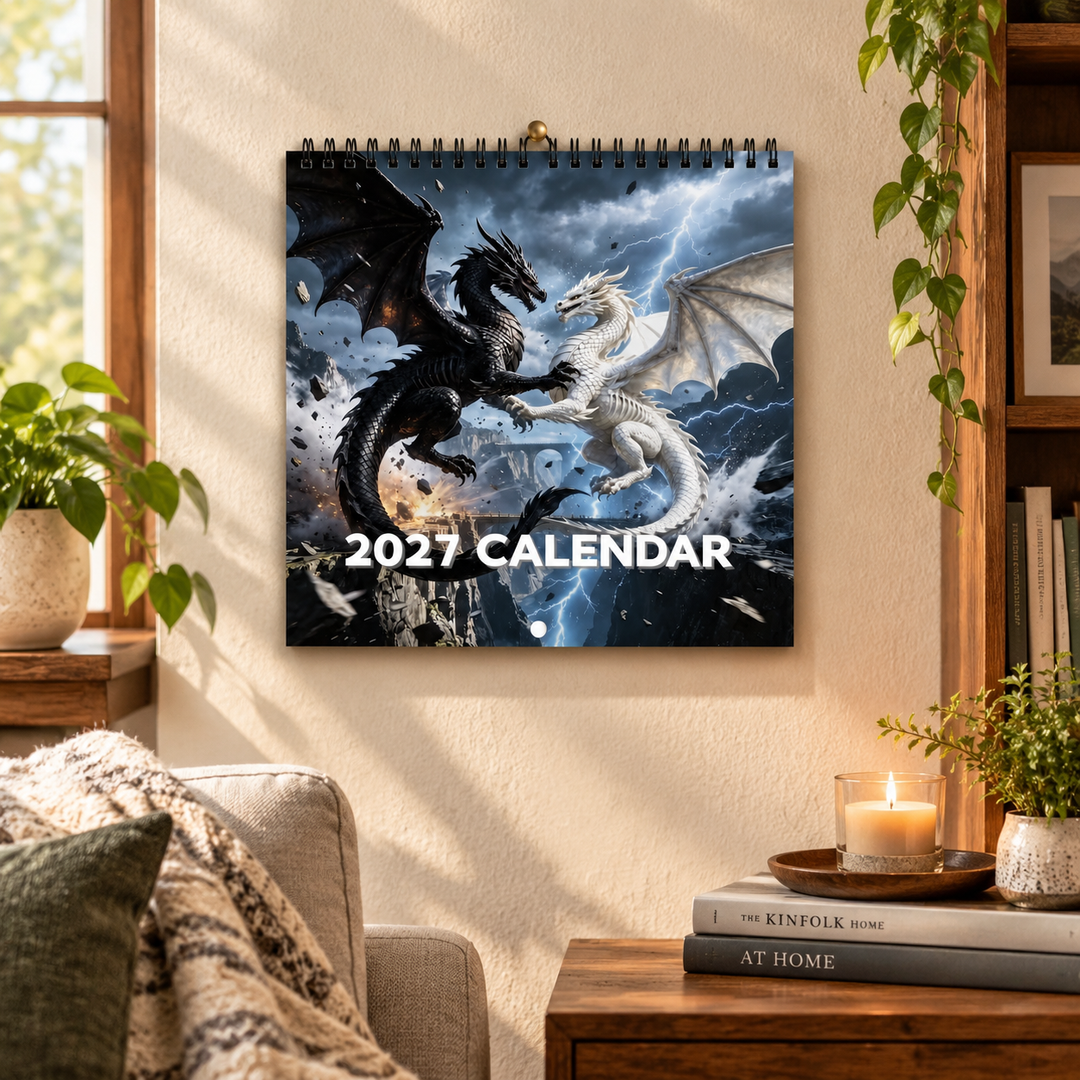CALENDRIER MURAL 2027 – Dragons d’un Monde Supérieur