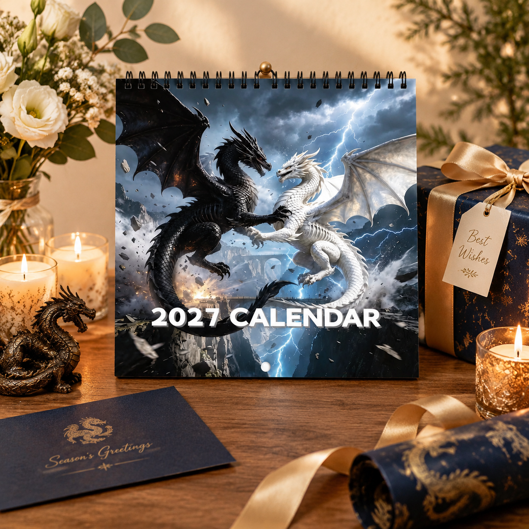 CALENDRIER MURAL 2027 – Dragons d’un Monde Supérieur