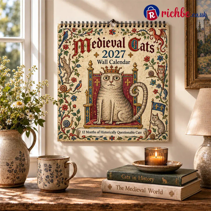 CALENDRIER MURAL 2027 – Chats Médiévaux