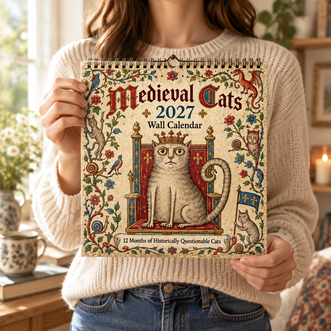 CALENDRIER MURAL 2027 – Chats Médiévaux