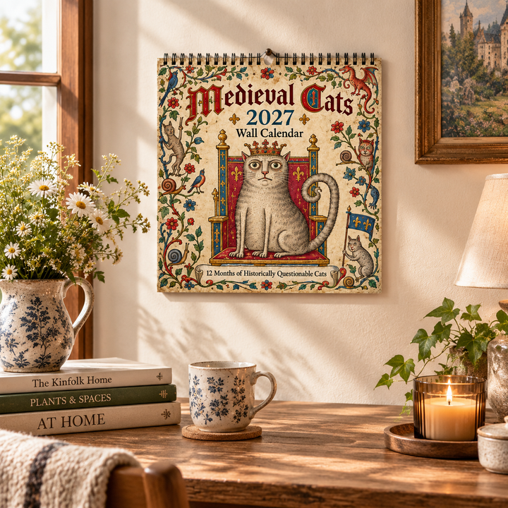CALENDRIER MURAL 2027 – Chats Médiévaux